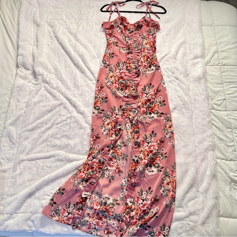 NAANAA Floral Maxi Dress with Slit